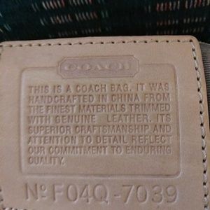 Coach Signature print Demi bag with suede stripes